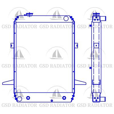 Komatsu Wheel Loader WA 180-3 WA180L -3 WA180pt -3 radiátor 417-03-21052 417-03-21051 417-03-21282 417-03-21281 417-03-21191 417-03-21190}